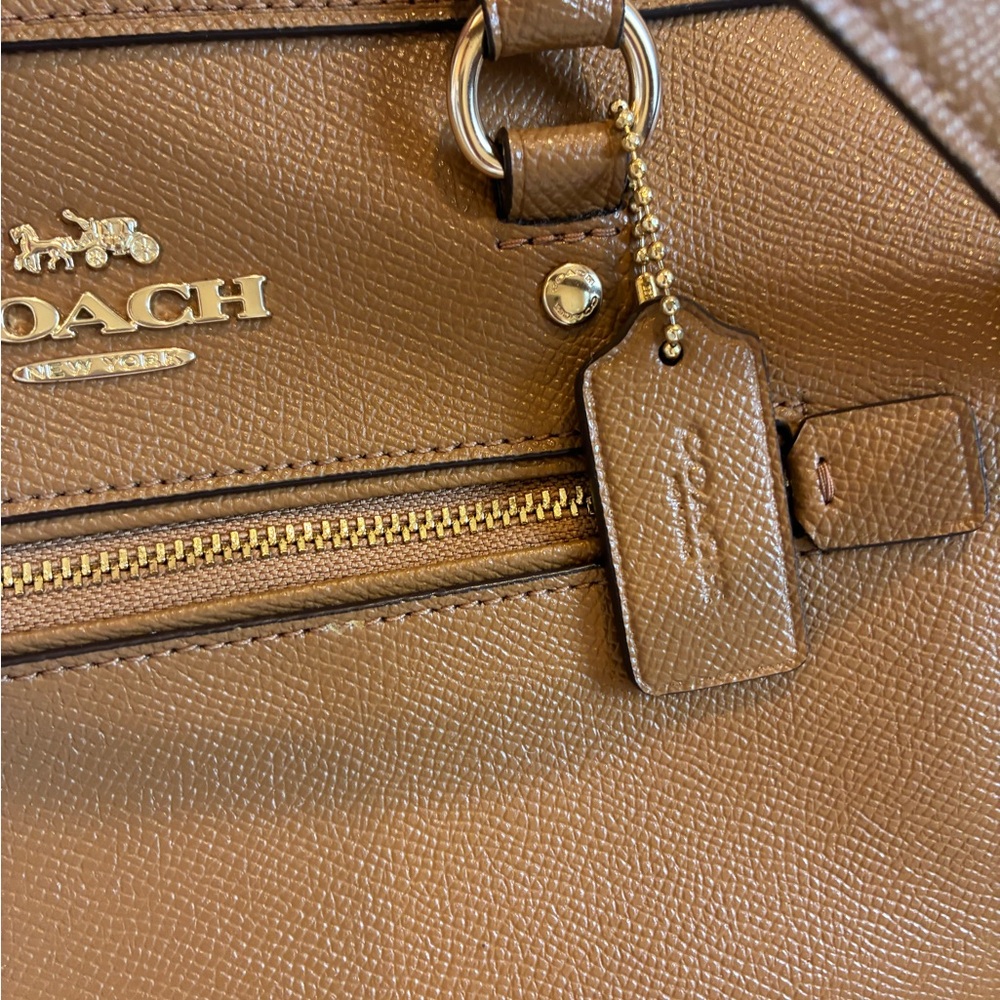 Coach  Saddle BrownLeather Rowan Boston Bag crossgrain - Picture 3 of 14
